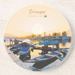 Porta-copos Srinagar, Índia - Barcos Shikara do Lago Dal