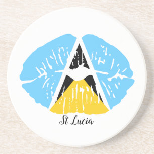Porta-copos St Lucia  Flag  lips  