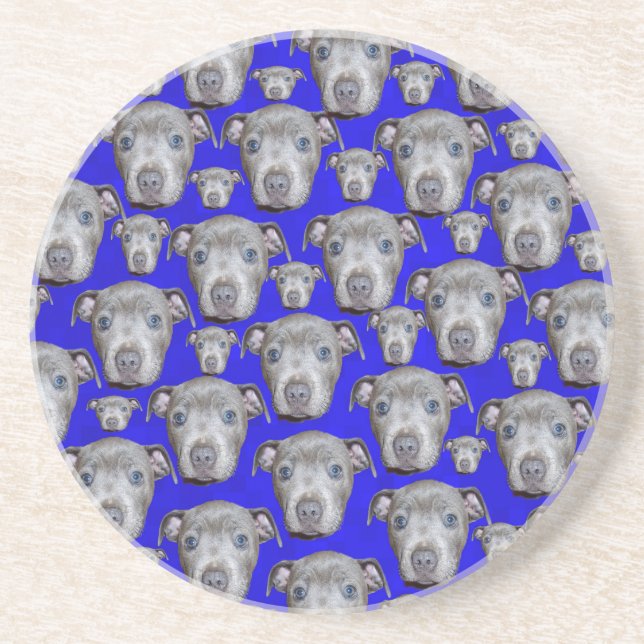 Porta-copos Staffordshire Bull Terrier Puppy Pattern, (Frente)