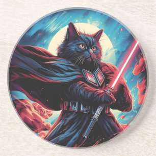 Porta-copos Stardust Samurai Guerreiro de Gato Cósmico