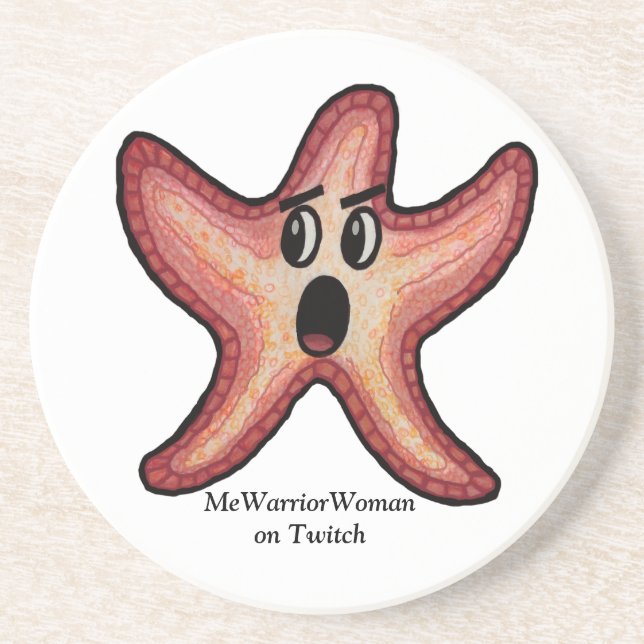 Porta-copos Starfish chocado, MmeWarriorWoman no Twitch (Frente)