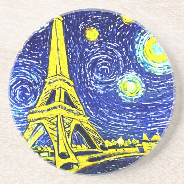 Porta-copos Starry Night Paris França (Frente)