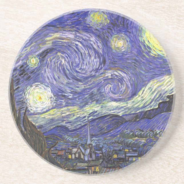 Porta-copos Starry Night por Vincent van Gogh (Frente)