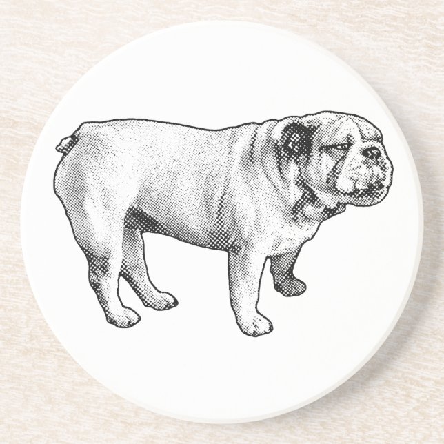 Porta-copos stipple stance, bulldog (Frente)