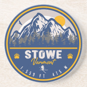 Porta-copos Stowe Mountain Vermont Retro Sunset Ski Souvenir