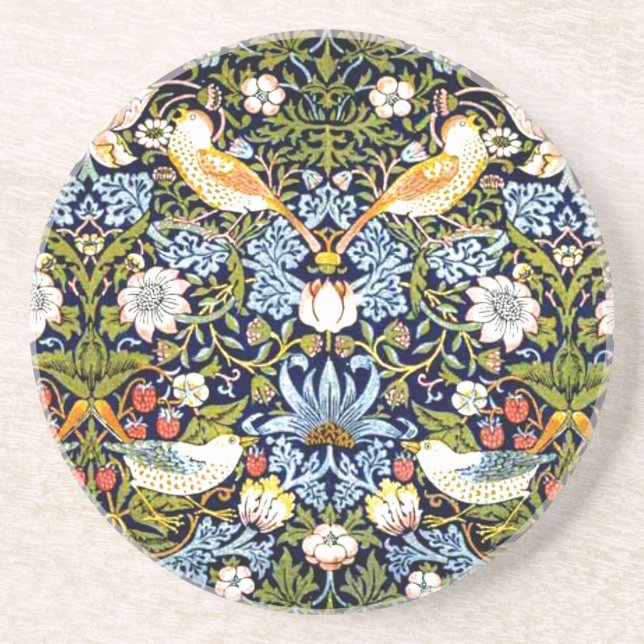 Porta-copos Strawberry Thief por William Morris (Frente)
