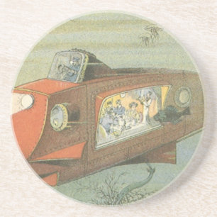 Porta-copos Submarino Steampunk de Ficção Científica Vintage n