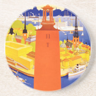 Porta-copos Suecia de Éstocolmo do vintage