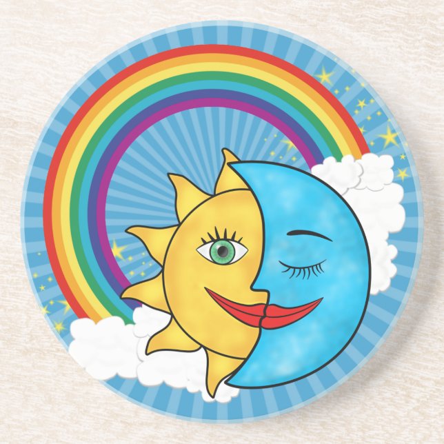 Porta-copos Sun Moon Rainbow Stars (Frente)