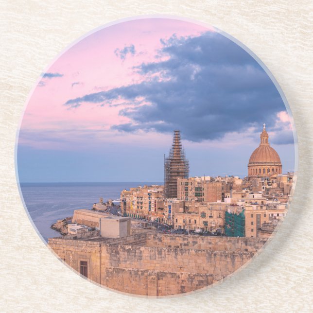 Porta-copos Sunset em La Valletta, Malta (Frente)