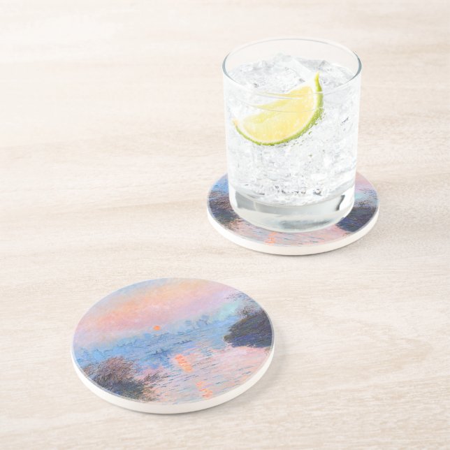 Porta-copos Sunset sobre o Seine Claude Monet (Lateral)