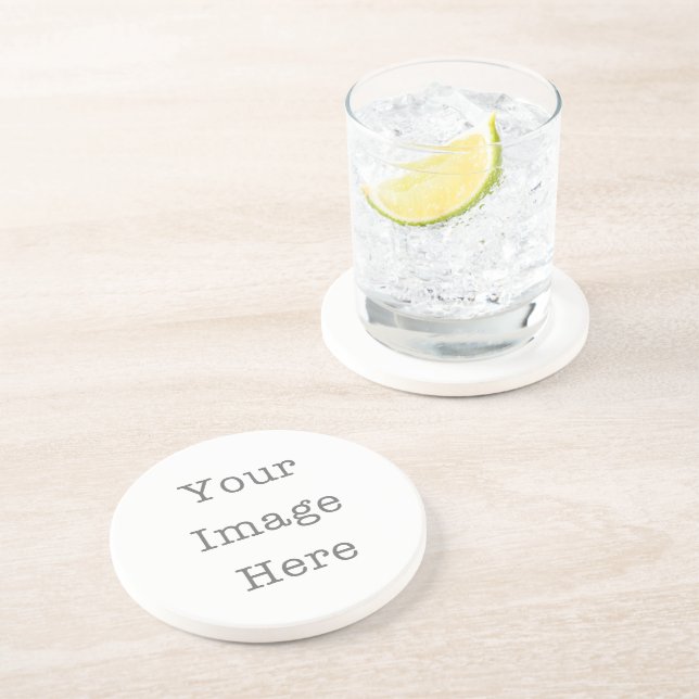 Porta-copos Suporte de Arenito com Foto Personalizada (Lateral)