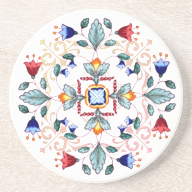 Porta-copos Suporte de Copo em Arenito - Fiori (A) (Frente)