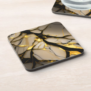 Porta-copos Suporte de mármore branco e dourado de luxo – Esté
