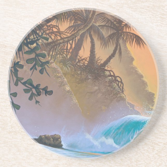 Porta-copos Surf de praia de Hanalei Bay (Frente)