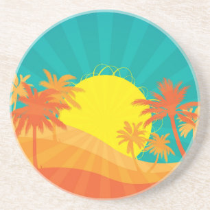Porta-copos Surf tropical de Sunset Beach design