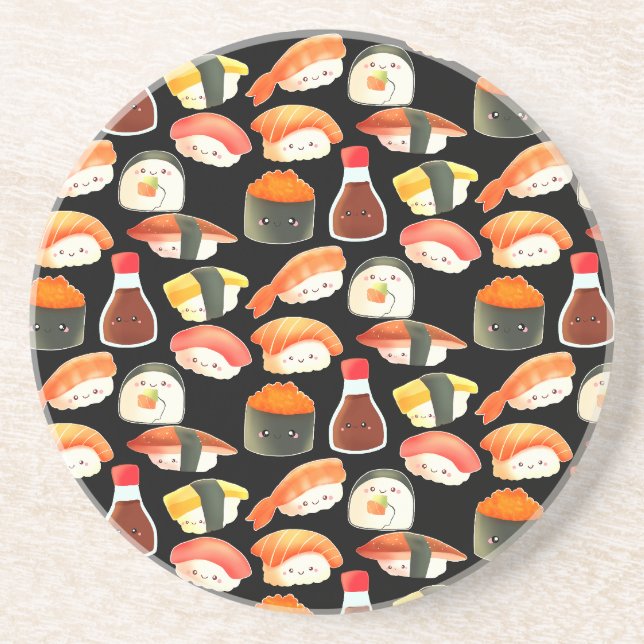 Porta-copos Sushi Fofo (Frente)