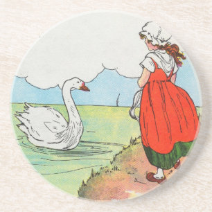Porta-copos Swan, Swan, sobre o mar. Natação, cisne, natação!