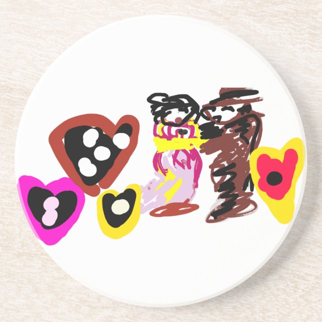 Porta-copos Sweet Valentine day dolls (Frente)