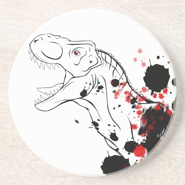 Porta-copos T-Rex (Vermelho e Preto) (Frente)