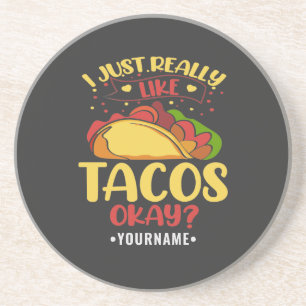 Porta-copos Taco Engraçado Dizendo Que Eu Gosto Muito De Tacos
