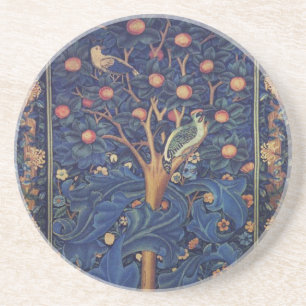 Porta-copos Tapeçaria Pica-Pau de William Morris Design Azul