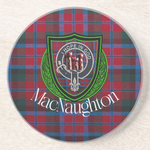 Porta-copos Tartan e Brasão do Clã Escocês MacNaughton