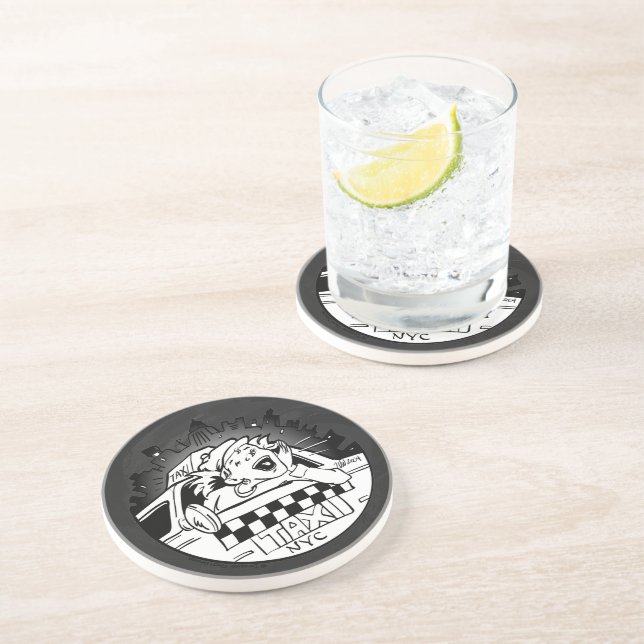 Porta-copos Taxi Girl (Lateral)