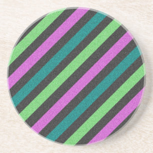 Porta-copos Teal, Verde limão, Brilhante Rosa-Quente Striped