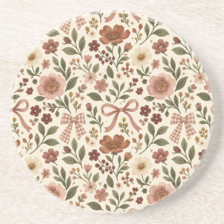 Porta-copos Tecido de Laço Floral Vintage Cottagecore | Românt
