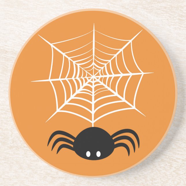 Porta-copos Teia de Aranha de Halloween  (Frente)