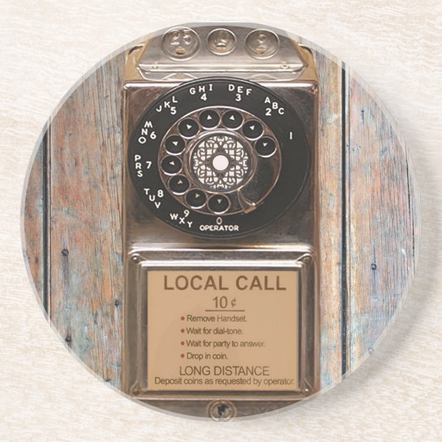 Porta-copos Telefone antigo telefone celular com telefone rota (Frente)