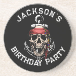 Porta-copos Tema Pirata Crânio Adulto do Partido Branco