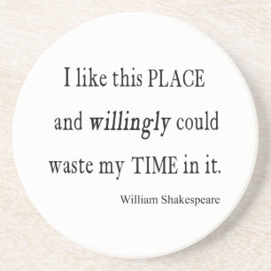 Porta-copos Tempo disposta Waste estas citações de Shakespea