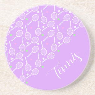 Porta-copos Tennis Rackets and Balls Lilac Coaster