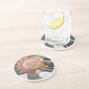 Porta-copos Terra Cotta Sun Em Areia E Rochas