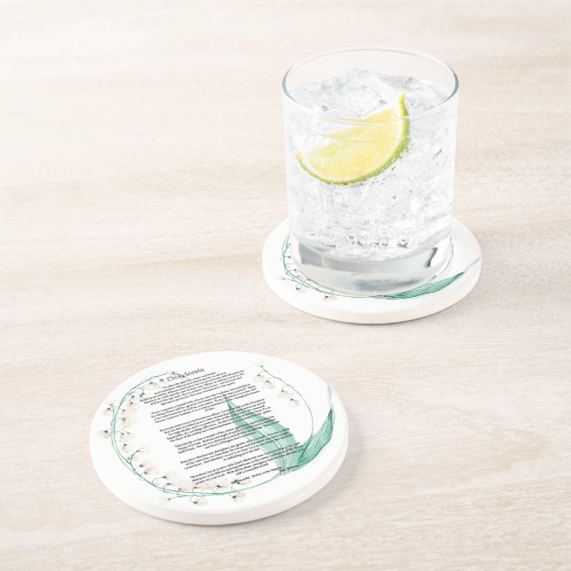 Porta-copos Terra Desiderata de Lily do Vale (Lateral)