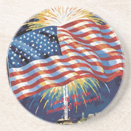 Porta-copos Terra dos FREE... Bandeira Americana