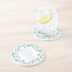 Porta-copos Terra Floral Azul Desiderata