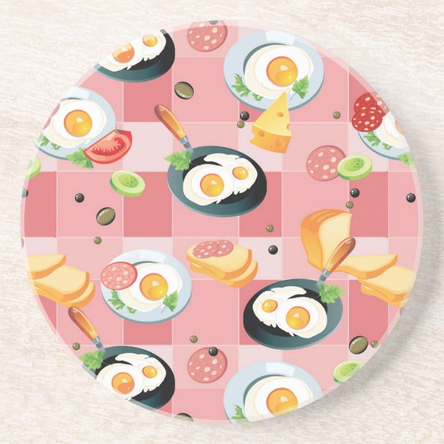 Porta-copos Teste padrão do tomate e dos ovos fritos (Frente)