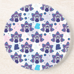 Porta-copos teste padrão exótico do pavão de india