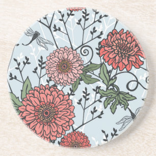 Porta-copos Teste padrão floral 3
