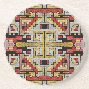 Porta-copos Teste padrão tribal/étnico de Geomethric