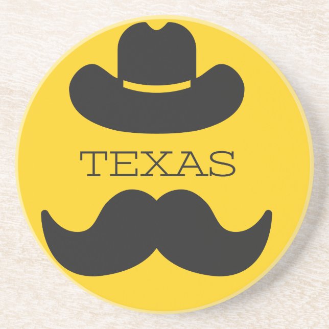 Porta-copos Texas em amarelo (Frente)