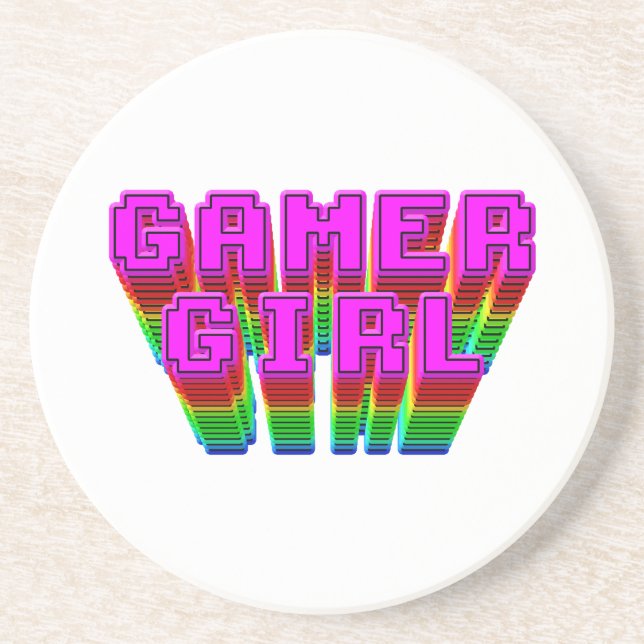 Porta-copos Texto da Gamer Girl (Frente)