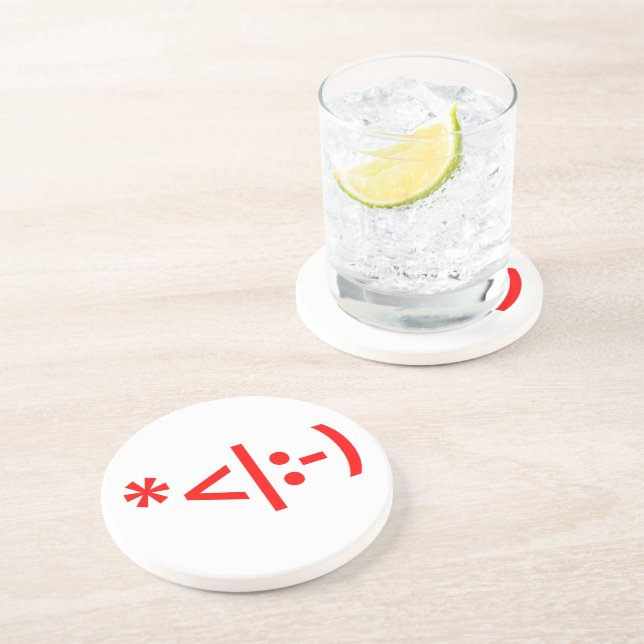 Porta-copos Texto do Elf Emoticon Xmas ASCII (Lateral)