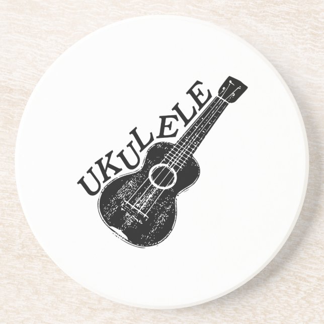 Porta-copos Texto E Imagem Do Ukulele (Frente)