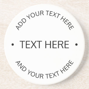 Porta-copos Texto Editável Moderno Simples Branco e Preto