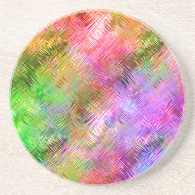 Porta-copos Textura colorido de vidro óptico (Frente)