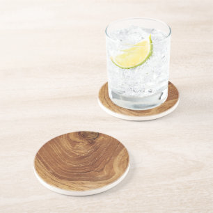 Porta-copos Textura de Madeira de Teca Rústica em Madeira Foto